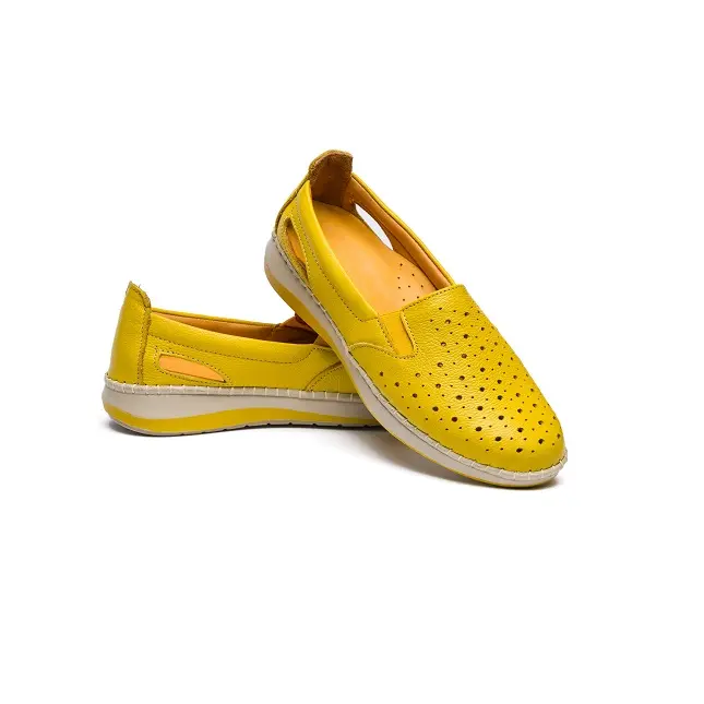 آنیس تابستانی تمام چرم  (زرد)